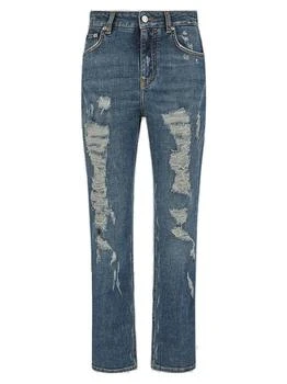 Dolce & Gabbana | Dolce & Gabbana Distressed Straight Leg Cropped Jeans