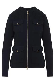 Moncler | Moncler Zip-Up Ribbed Cardigan