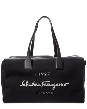 Salvatore Ferragamo | Ferragamo Holdall Canvas 
Leather Duffel Bag
