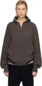 MAISON MARGIELA | Brown Half-Zip Jacket