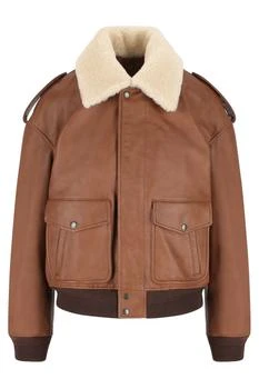 Yves Saint Laurent | Saint Laurent Drop-Shoulder Long-Sleeved Bomber Jacket