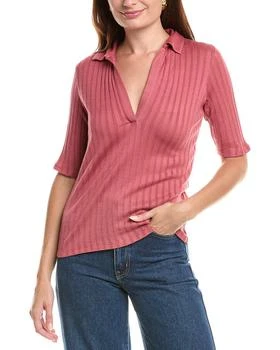 Vince Elbow Sleeve Polo Shirt