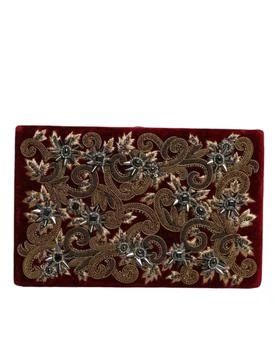 Dolce & Gabbana | Velvet gold Frame Clutch Evening Party Purse Women's Bag
