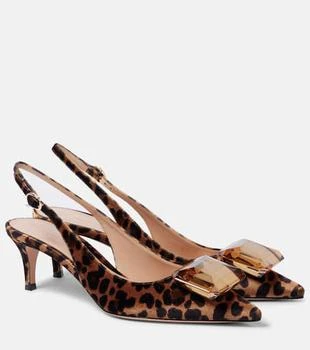 Gianvito Rossi | Jaipur 55 leopard-print velvet slingback pumps