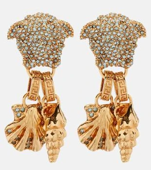 Versace | La Medusa embellished drop earrings