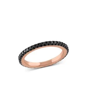 Bloomingdale's | Black Diamond Eternity Band in 14K Rose Gold, 0.30 tcw