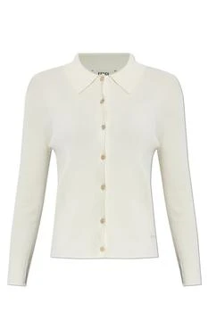 Fendi | Fendi Long Sleeved Ribbed-Knit Fitted Cardigan