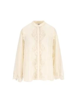 Chloé | Chloé Lace-Trim Fluid Blouse