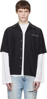 AMIRI | Black 'Amiri' Stud Camp Shirt