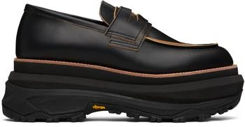 Sacai | Black Leather Loafers