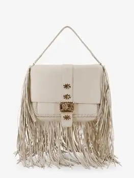 Burberry | Rider leather handbag with metal Equestrian Knit logo
