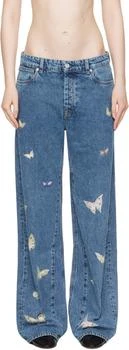 Blue Treble Cut Jeans