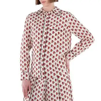 Burberry | Burberry Postbox Silk Shirt, Brand Size 6 (US Size 4)