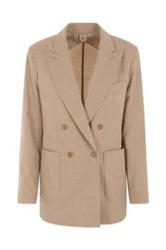 Max Mara | Max Mara Corfu Double-Breasted Long-Sleeved Jacket