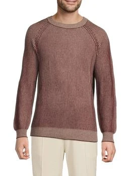 Brunello Cucinelli | Striped Rib-Knit Cashmere Sweater