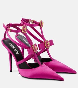 Versace | Gianni bow-detail satin pumps