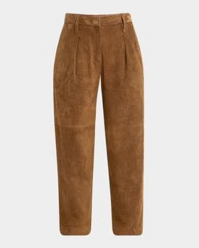 Brunello Cucinelli | Cropped Suede Trousers