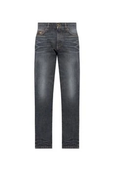 Versace Logo-Patch Straight-Leg Jeans
