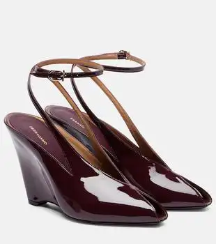 Salvatore Ferragamo | Arcadia 95 patent leather sandals
