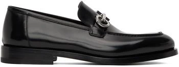Salvatore Ferragamo | Black Gancini Loafers