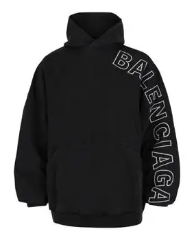 Balenciaga | Logo Embroidered Oversized Hoodie