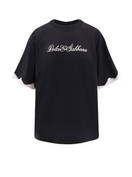 Dolce
Gabbana | Dolce
Gabbana Logo Embroidered Crewneck T-Shirt