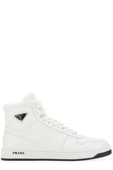 Prada | Prada Logo Plaque High-Top Sneakers
