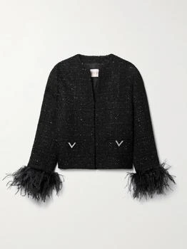 Valentino | Embellished Metallic Bouclé-tweed Jacket  - IT38