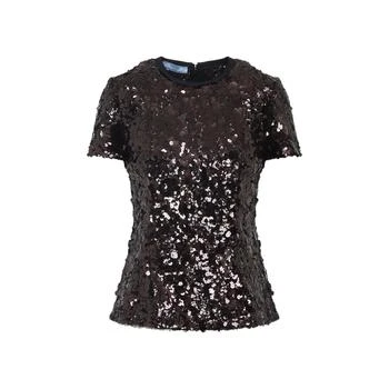 Prada | Prada Sequin Embellished Crewneck T-Shirt