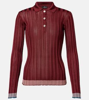 ETRO | Ribbed-knit polo sweater