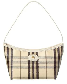 Burberry | Highlands Mini Coated Canvas & Leather Shoulder Bag