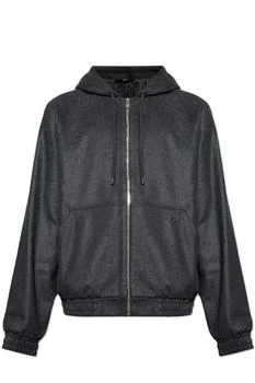 Fendi | Fendi FF Plaque Zip-Up Hoodie