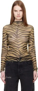 AMIRI | Tan Zebra Long Sleeve T-shirt