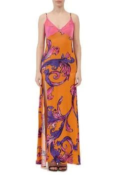 Versace | Versace Jeans Couture Barocco Printed Sleeveless Maxi Dress