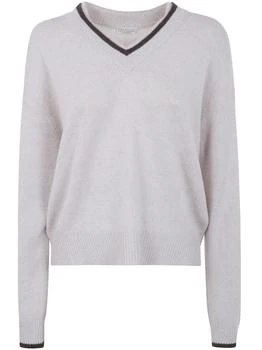 Brunello Cucinelli | Brunello Cucinelli V-Neck Long-Sleeved Jumper