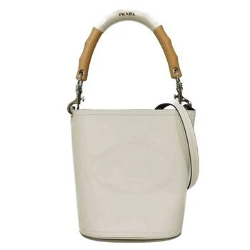 Prada | Wood Leather Baguette Bag Handbag Shoulder Bag (Pre-Owned)