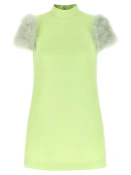 Valentino | Valentino Crepe Couture Mock Neck Mini Dress