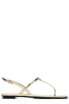 Prada | Prada Metallic Flat Thong Sandals