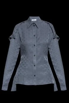 Salvatore Ferragamo | Ferragamo Monogram Printed Tied Waist Shirt