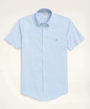 Brooks Brothers Stretch Non-Iron Oxford Button-Down Collar Short-Sleeve Sport Shirt
