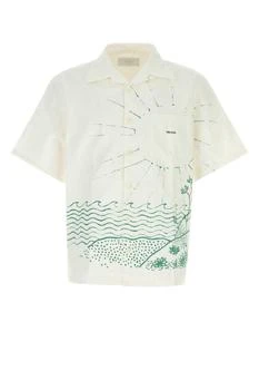 Prada | Prada Wave Printed Short-Sleeved Shirt