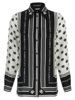 Dolce & Gabbana | Dolce & Gabbana All-Over DG Logo Printed Twill Shirt