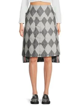 Thom Browne | ​Argyle Jacquard Pleated Skirt