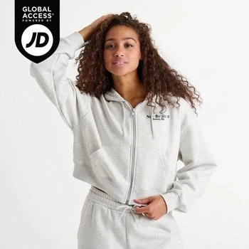 Women's New Balance Tone Crop Full-Zip Hoodie