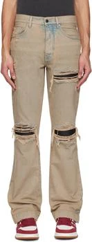AMIRI | Beige MX1 Straight Flare Jeans