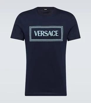 Versace | Logo embroidered cotton jersey T-shirt