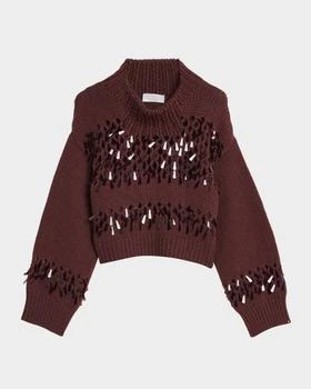Brunello Cucinelli | Oversized Cashmere Net Stitch Sweater