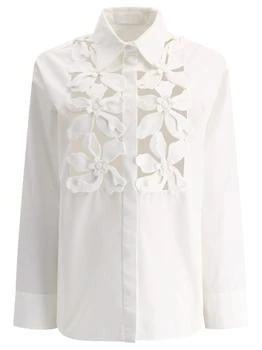 Valentino | Valentino Floral Cut-Out Long-Sleeved Shirt
