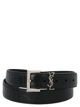Yves Saint Laurent | Saint Laurent Logo Plaque Embossed Belt