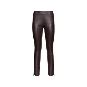 Salvatore Ferragamo | Women's Nappa Leather Thighs Pants In Brown